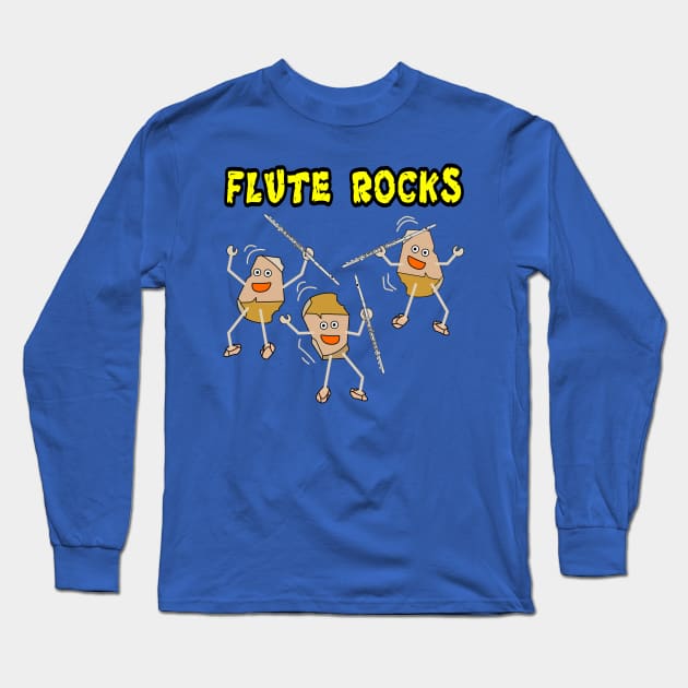 Three Flute Rocks Long Sleeve T-Shirt by Barthol Graphics